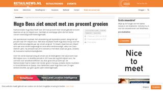 
                            7. Hugo Boss ziet omzet met zes procent groeien - RetailNews.nl