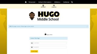 
                            12. Hugo Middle School - Page Login