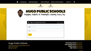 
                            12. Hugo Public Schools - Site Administration Login