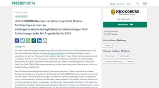 
                            7. ▷ HUK-COBURG-Krankenversicherung bietet Online ... - Presseportal