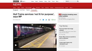 
                            7. Hull Trains services 'not fit for purpose', says MP - BBC News