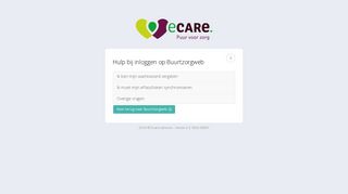 
                            2. Hulp bij inloggen - Ecare Ondersteuning