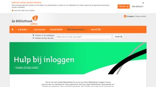 
                            3. Hulp bij inloggen - online Bibliotheek