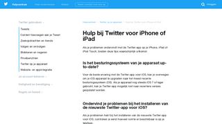 
                            10. Hulp bij Twitter voor iPhone of iPad - Twitter Help Center