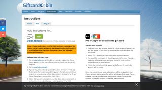 
                            11. Hulu Setup (instructions for Hulu) | GiftcardCabin.com