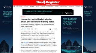 
                            6. Human bot hybrid finds LinkedIn email, phone number-filching holes ...