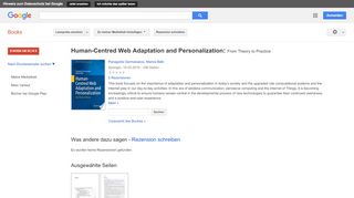 
                            10. Human-Centred Web Adaptation and Personalization: From Theory to ... - Google Books-Ergebnisseite