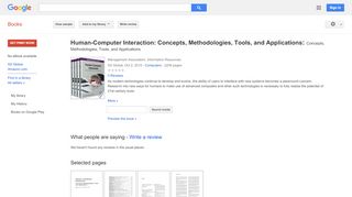 
                            10. Human-Computer Interaction: Concepts, Methodologies, Tools, and ...