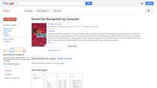 
                            10. Human Ear Recognition by Computer