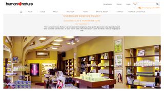 
                            8. Human Nature - Customer Service Policy