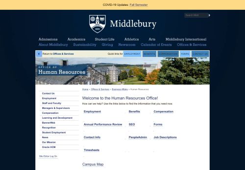 
                            9. Human Resources | Middlebury
