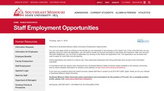 
                            7. Human Resources - Southeast Missouri State University