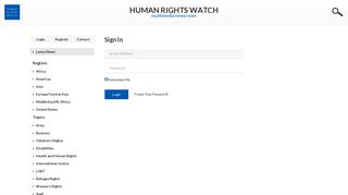 
                            4. Human Rights Watch : Sign In