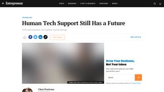 
                            8. Human Tech Support Still Has a Future - Entrepreneur