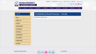 
                            13. Humanities & Social Sciences – Faculty – Bahria University