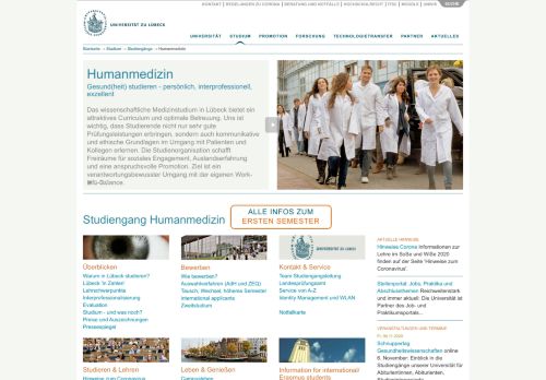 
                            7. Humanmedizin: Universität zu Lübeck