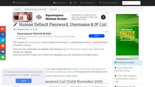 
                            9. Humax Default Password, Login & IP List ... - Router-Reset.com