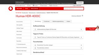 
                            5. Humax HDR-4000C - Vodafone Kabel Deutschland Kundenportal