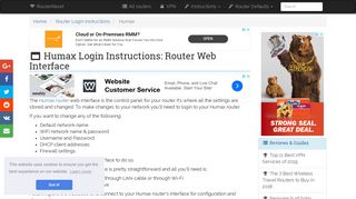 
                            8. Humax Login: How to Access the Router Settings | RouterReset
