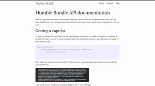 
                            10. Humble Bundle API documentation | Hayden Schiff