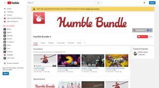 
                            13. Humble Bundle - YouTube