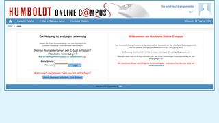 
                            12. Humboldt Online Campus: Login