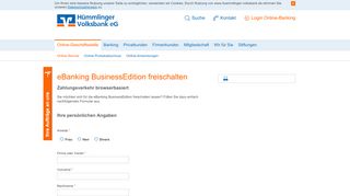 
                            10. Hümmlinger Volksbank eG Online-Banking BusinessEdition freischalten