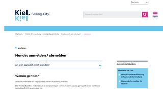 
                            9. Hunde: anmelden / abmelden - Landeshauptstadt Kiel