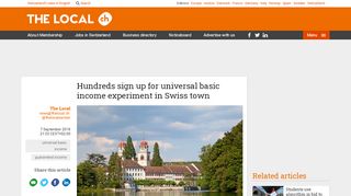 
                            12. Hundreds sign up for universal basic income experiment in Swiss town