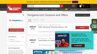 
                            6. Hungama.com Coupons & Offers, February 2019 Promo Codes