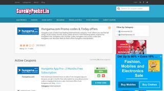 
                            9. Hungama.com Coupons | Savemypocket.in | 75% Off Hungama.com ...