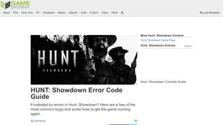 
                            12. HUNT: Showdown Error Code Guide | Hunt: Showdown