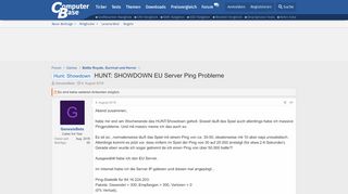 
                            12. Hunt: Showdown - HUNT: SHOWDOWN EU Server Ping Probleme ...
