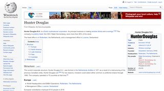 
                            10. Hunter Douglas - Wikipedia