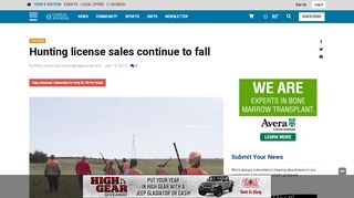 
                            9. Hunting license sales continue to fall | Local News Stories | capjournal ...