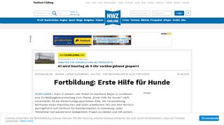 
                            7. Huntlosen: Fortbildung: Erste Hilfe für Hunde - NWZonline