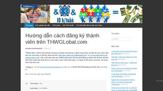 
                            12. Hướng dẫn cách đăng ký thành viên trên THWGLobal.com | Kiếm ...