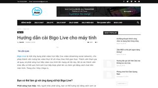 
                            12. Hướng dẫn cài Bigo Live cho máy tính - Zalo WEB