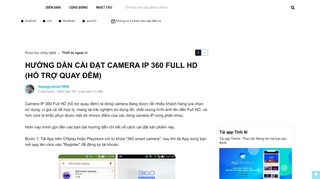 
                            5. HƯỚNG DẪN CÀI ĐẶT CAMERA IP 360 FULL HD (HỖ TRỢ QUAY ĐÊM) | Tinhte ...