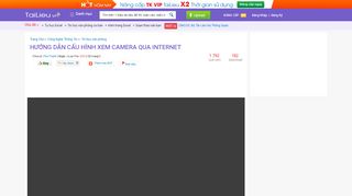 
                            7. HƯỚNG DẪN CẤU HÌNH XEM CAMERA QUA INTERNET - TaiLieu.VN
