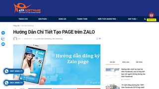 
                            5. Hướng Dẫn Chi Tiết Tạo PAGE trên ZALO | ATP Software