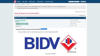 
                            6. Hướng dẫn đăng ký Internet Banking BIDV - Vforum.vn