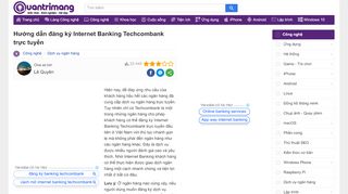 
                            12. Hướng dẫn đăng ký Internet Banking Techcombank trực tuyến ...