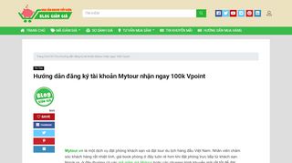 
                            9. Hướng dẫn đăng ký tài khoản Mytour nhận ngay 100k Vpoint