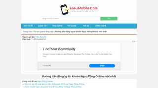 
                            8. Hướng dẫn đăng ký tài khoản Ngọc Rồng Online mới nhất - HieuMobile