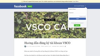
                            5. Hướng dẫn đăng ký tài khoản VSCO | Facebook