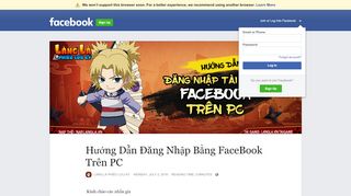 
                            5. Hướng Dẫn Đăng Nhập Bằng FaceBook Trên PC | Facebook