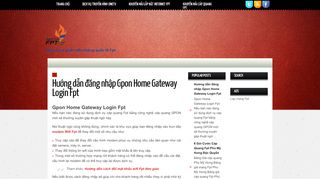 
                            3. Hướng dẫn đăng nhập Gpon Home Gateway Login Fpt - Cáp quang Fpt