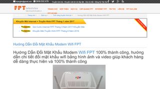 
                            11. Hướng Dẫn Đổi Mật Khẩu Modem Wifi FPT - Truyền Hình FPT