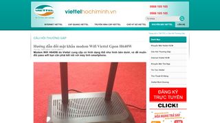 
                            2. Hướng dẫn đổi mật khẩu modem Wifi Viettel Gpon ... - Viettel TpHCM